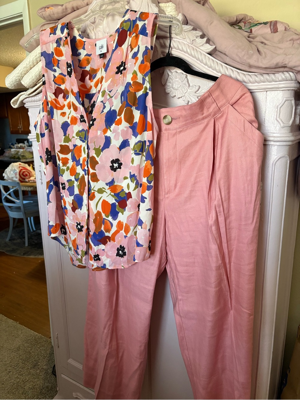 CAbi Floral Sleeveless Top